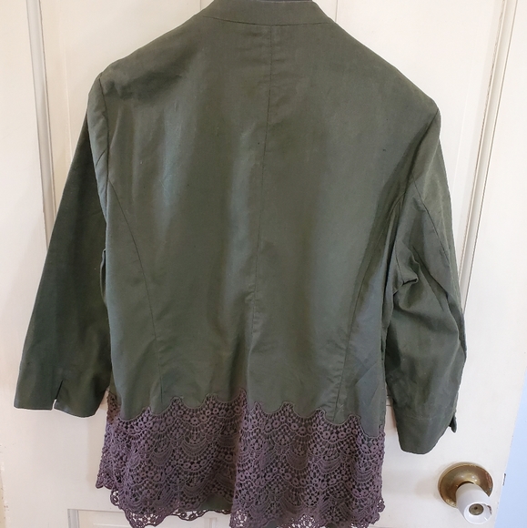 Coldwater Creek flyaway jacket with lace - Picture 5 of 7